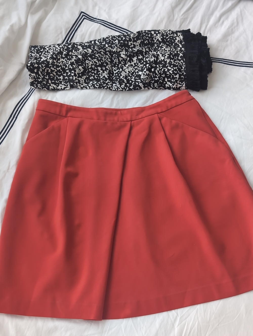 Pink Tartan Red A-Line Skirt